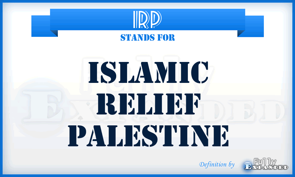 IRP - Islamic Relief Palestine