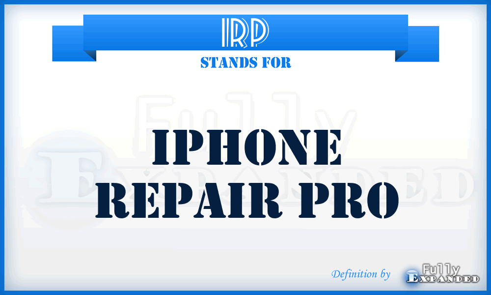 IRP - Iphone Repair Pro