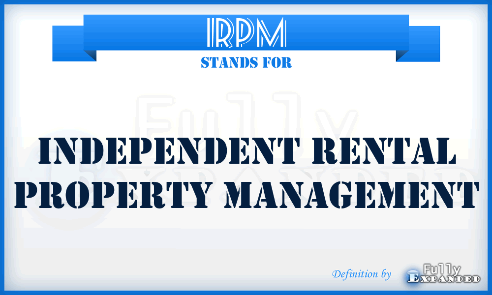 IRPM - Independent Rental Property Management