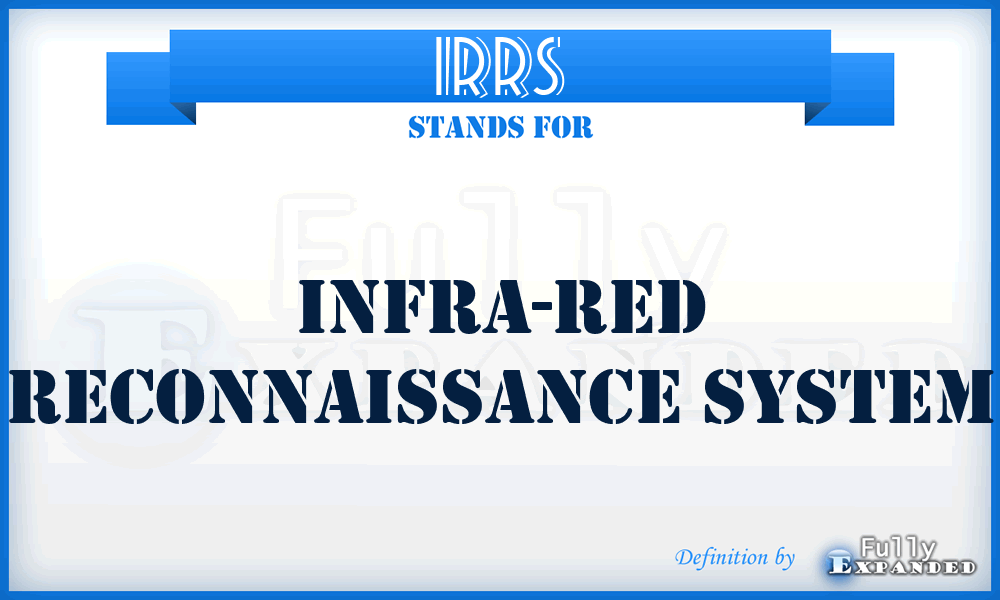 IRRS - Infra-Red Reconnaissance System