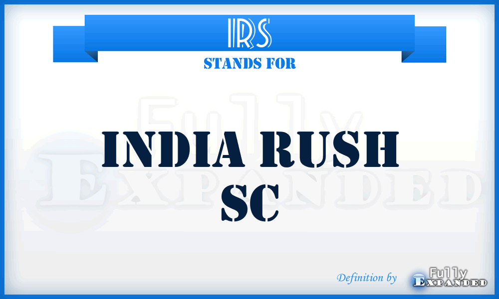 IRS - India Rush Sc