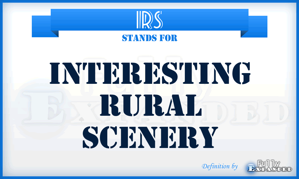 IRS - Interesting Rural Scenery