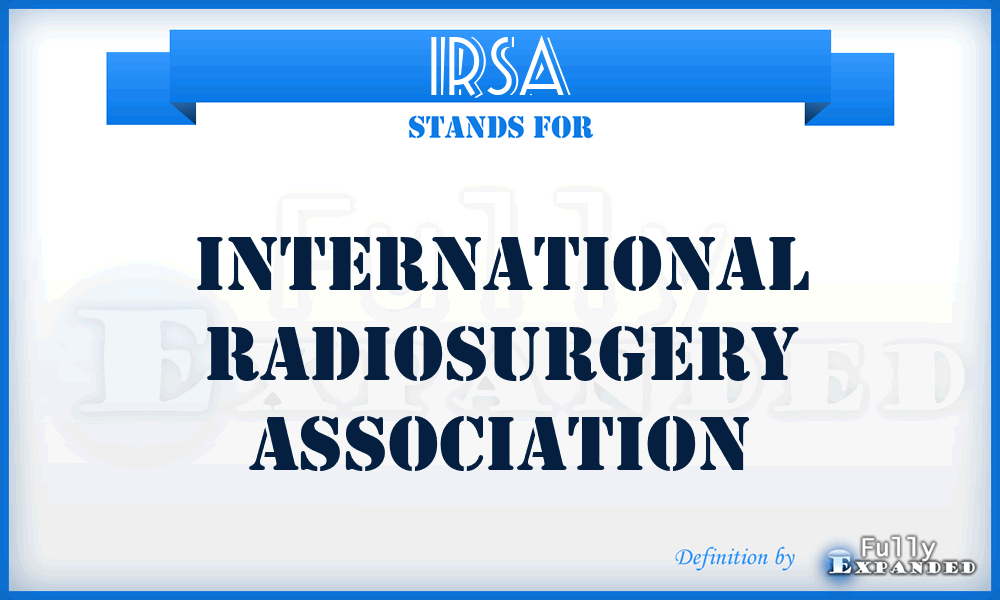 IRSA - International RadioSurgery Association