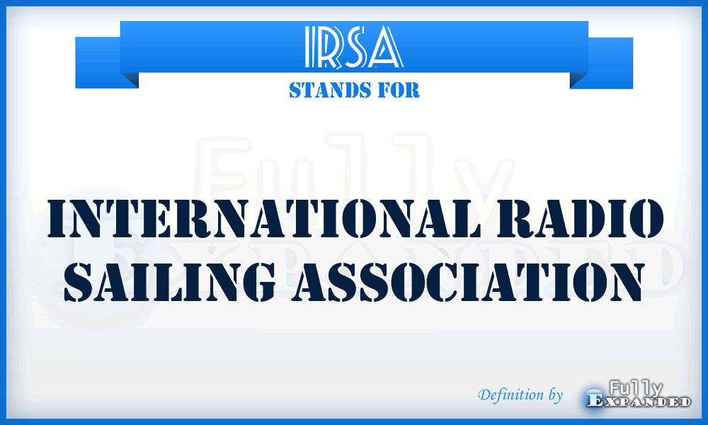 IRSA - International Radio Sailing Association