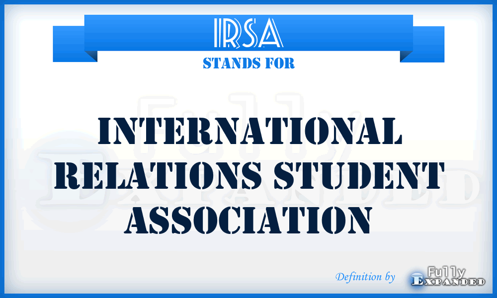 IRSA - International Relations Student Association