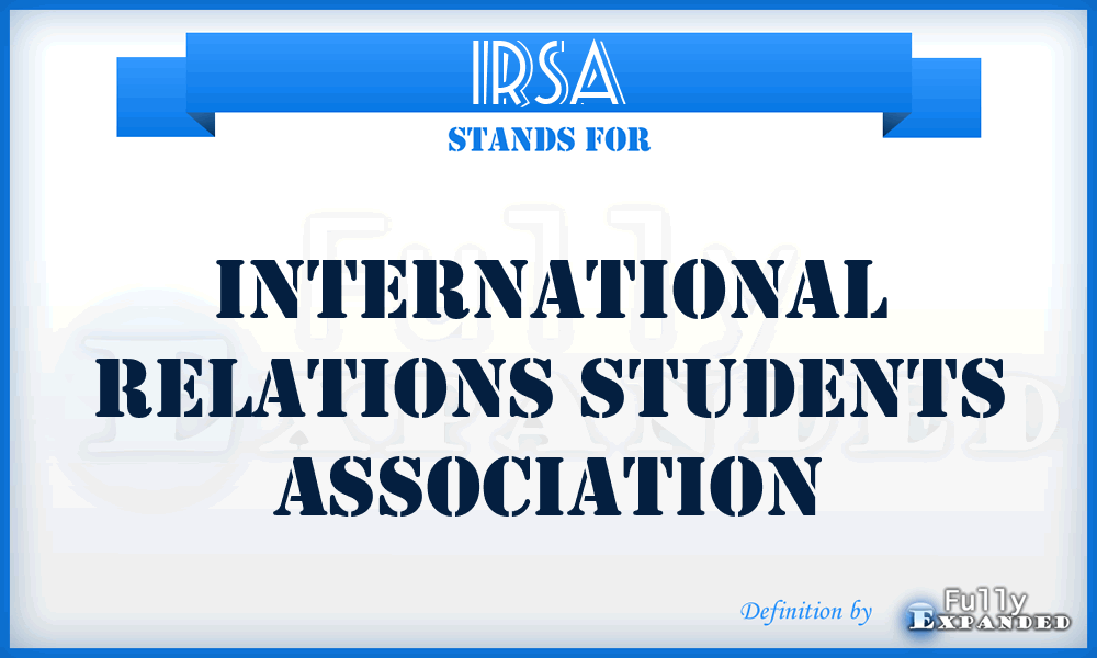 IRSA - International Relations Students Association