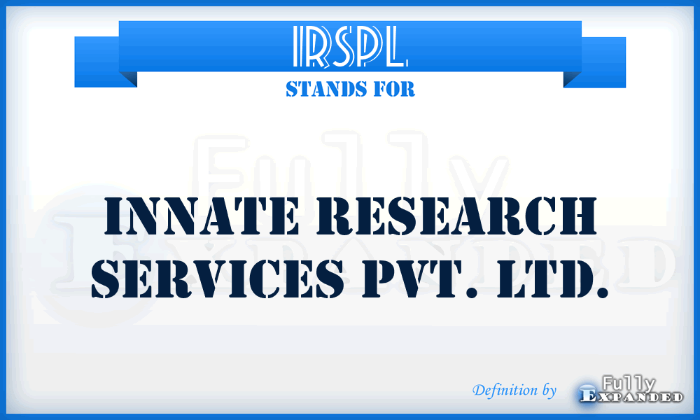 IRSPL - Innate Research Services Pvt. Ltd.