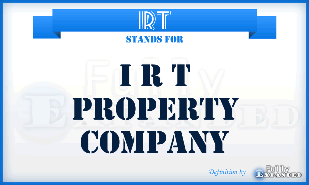 IRT - I R T Property Company