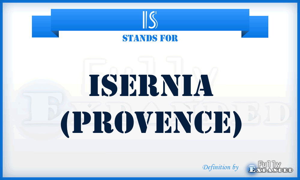 IS - Isernia (Provence)