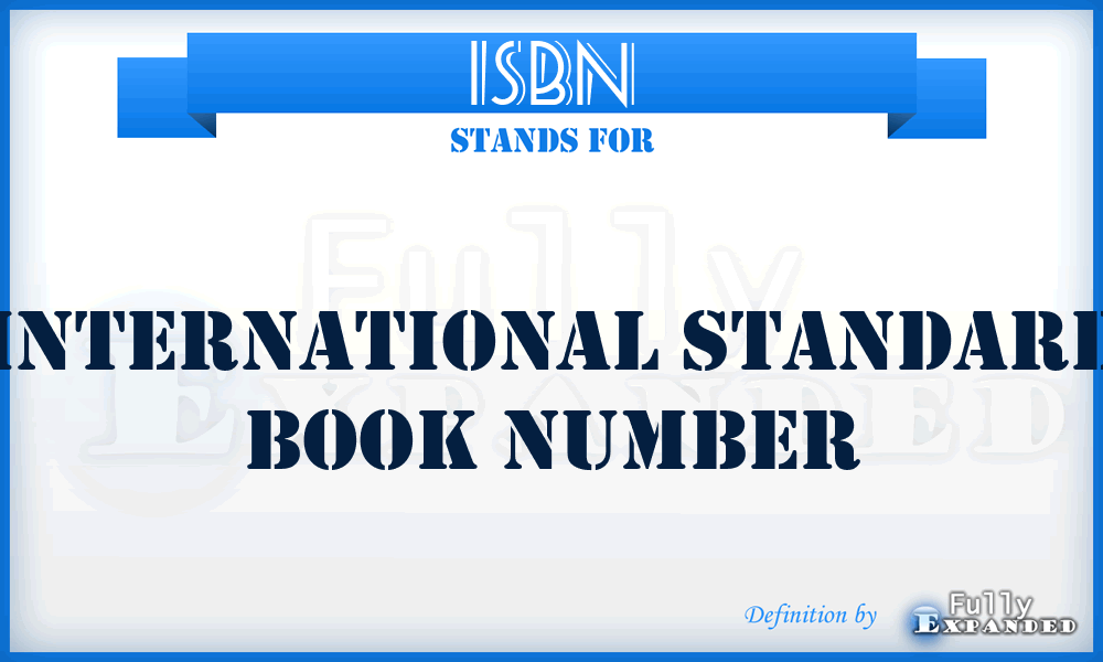ISBN - international standard book number
