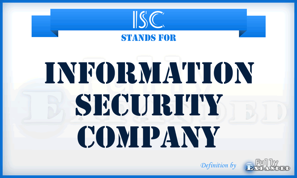 ISC - Information Security Company