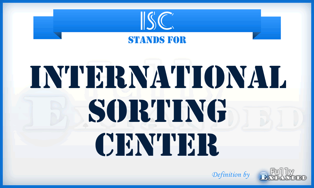 ISC - International Sorting Center