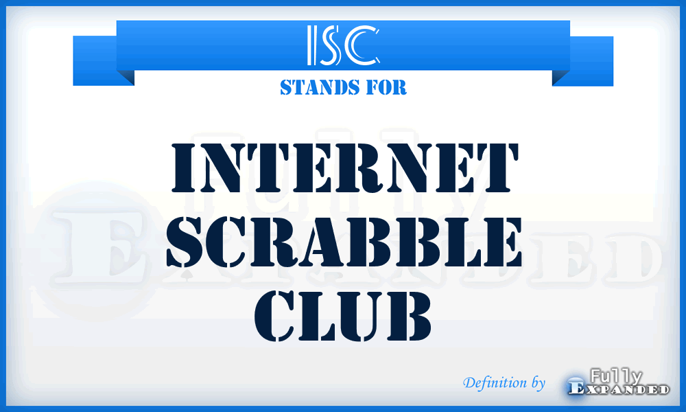 ISC - Internet Scrabble Club
