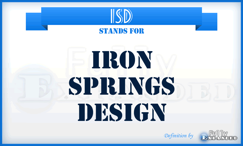 ISD - Iron Springs Design