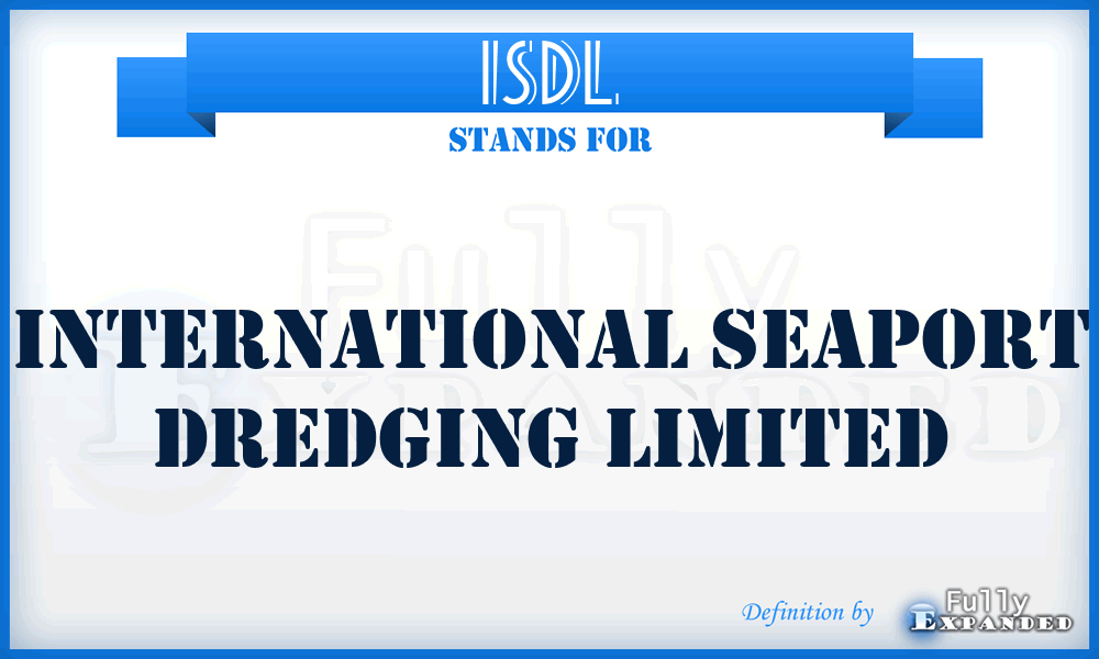 ISDL - International Seaport Dredging Limited
