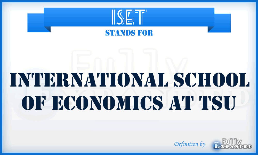 ISET - International School of Economics at Tsu