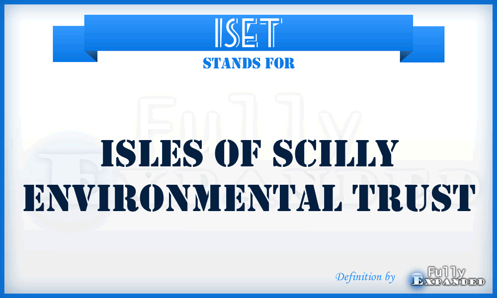 ISET - Isles of Scilly Environmental Trust
