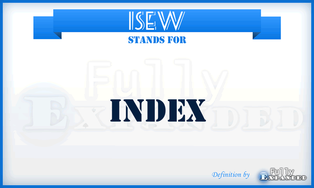 ISEW - index