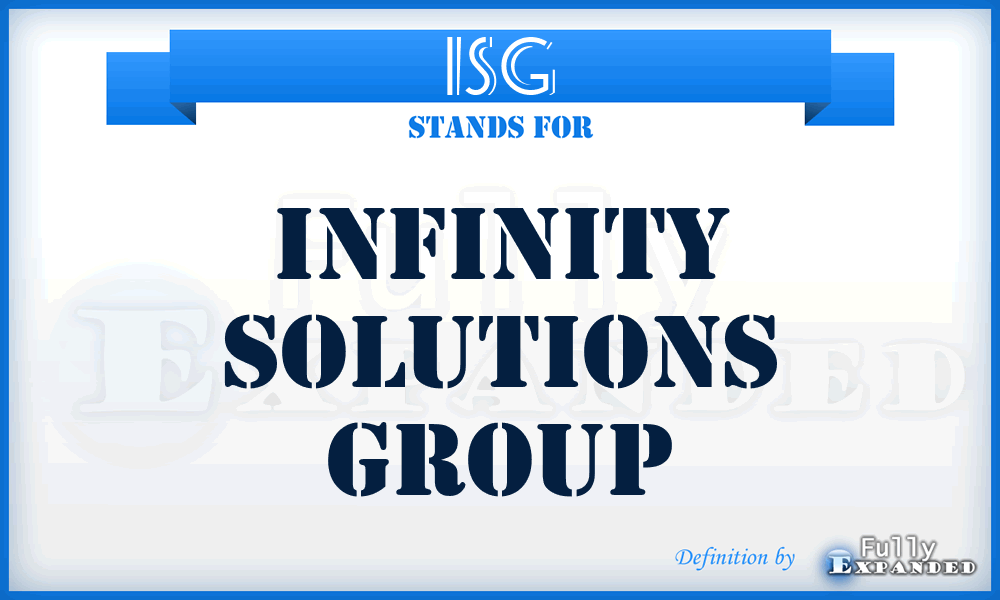 ISG - Infinity Solutions Group