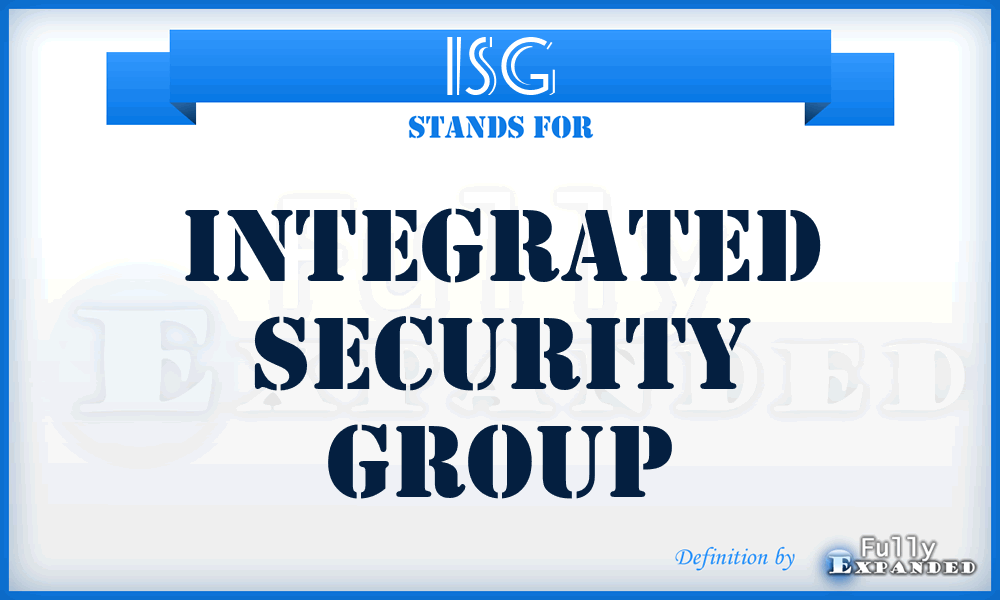 ISG - Integrated Security Group