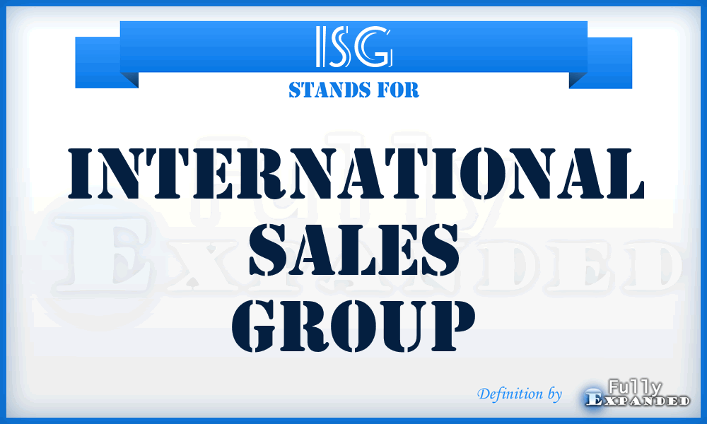 ISG - International Sales Group