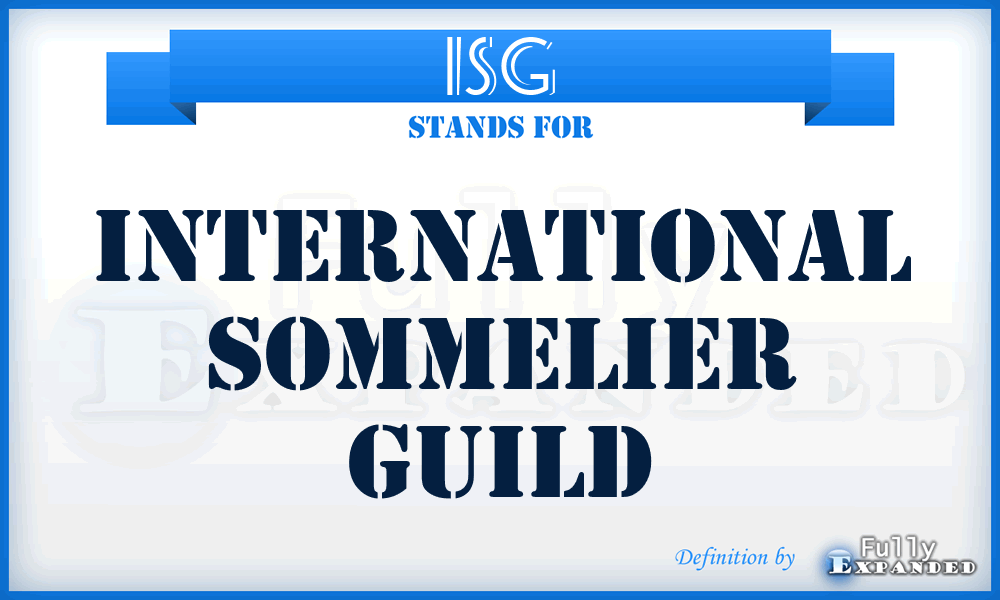 ISG - International Sommelier Guild