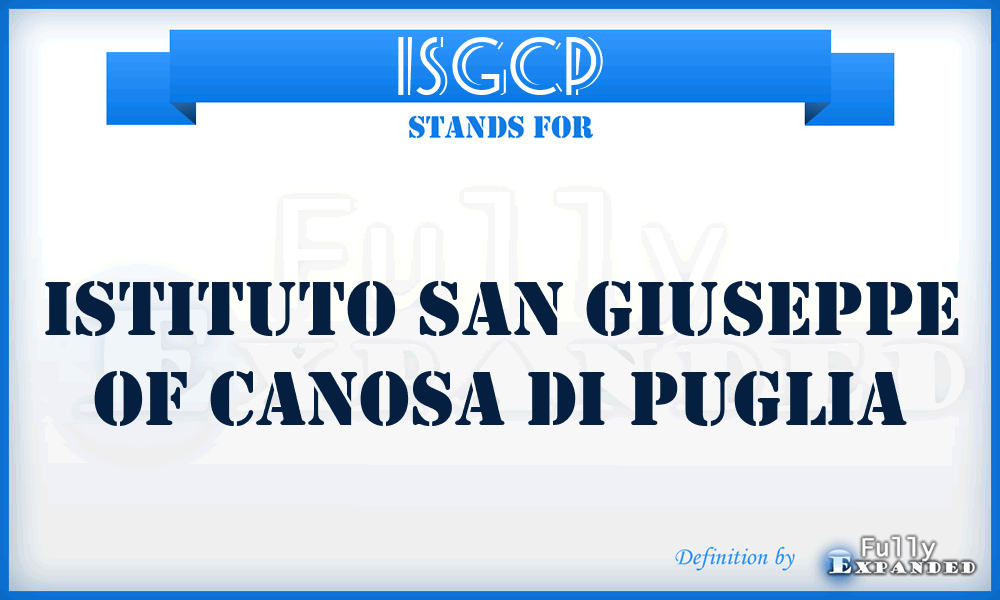 ISGCP - Istituto San Giuseppe of Canosa di Puglia