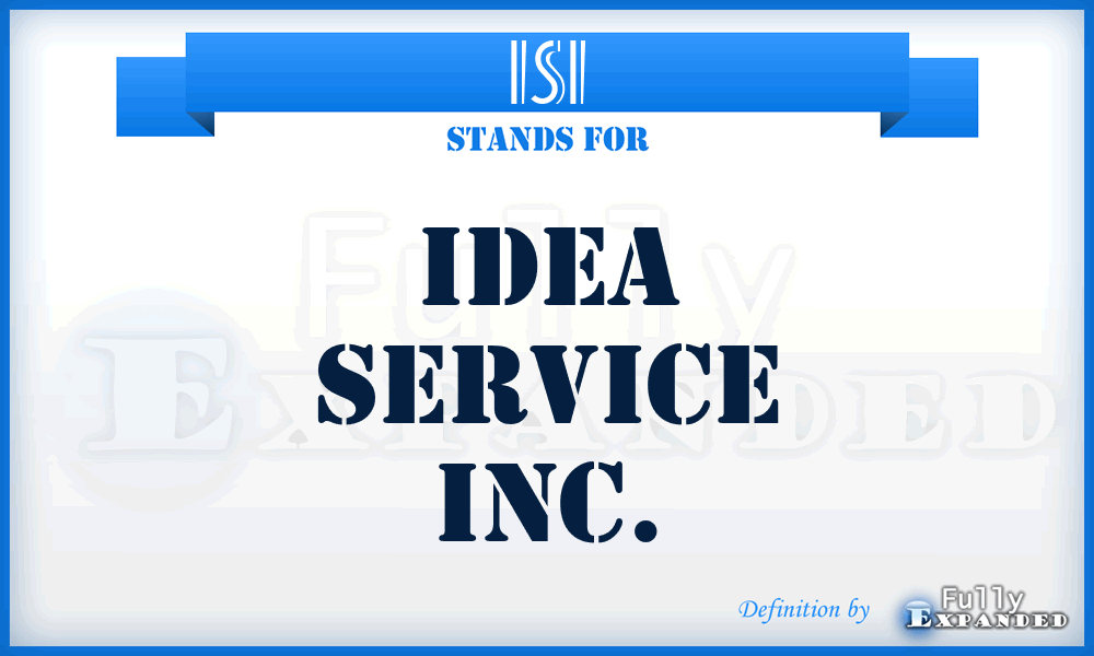 ISI - Idea Service Inc.