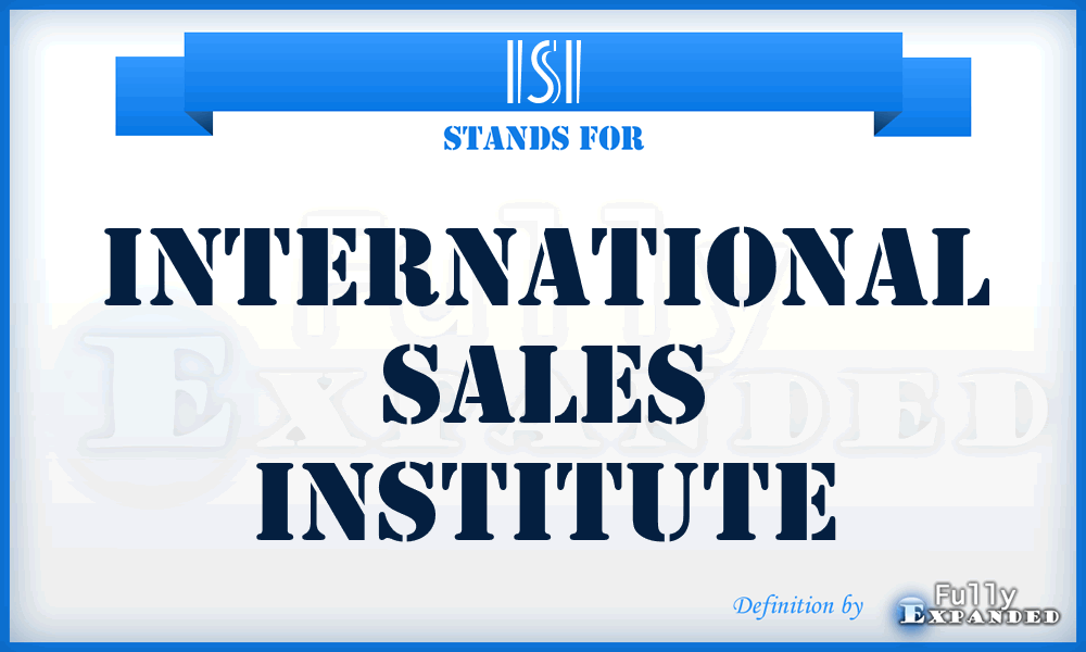 ISI - International Sales Institute