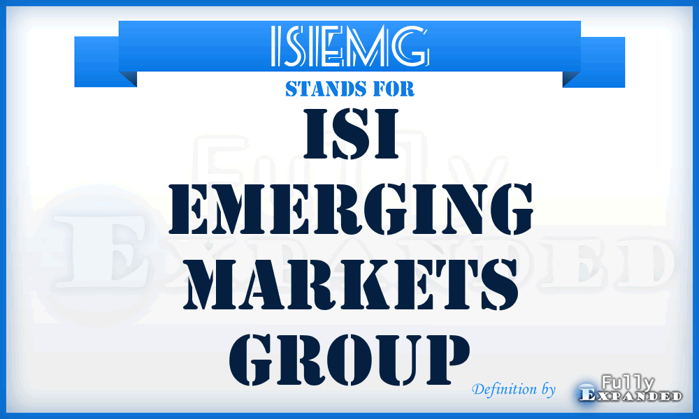 ISIEMG - ISI Emerging Markets Group