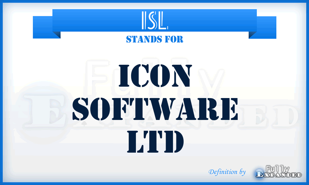 ISL - Icon Software Ltd