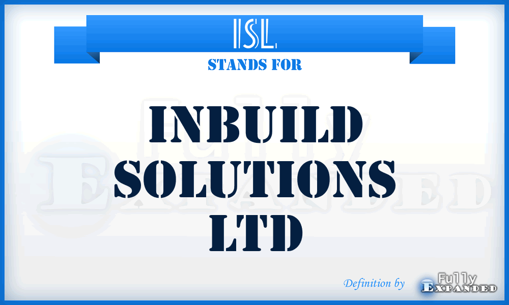 ISL - Inbuild Solutions Ltd