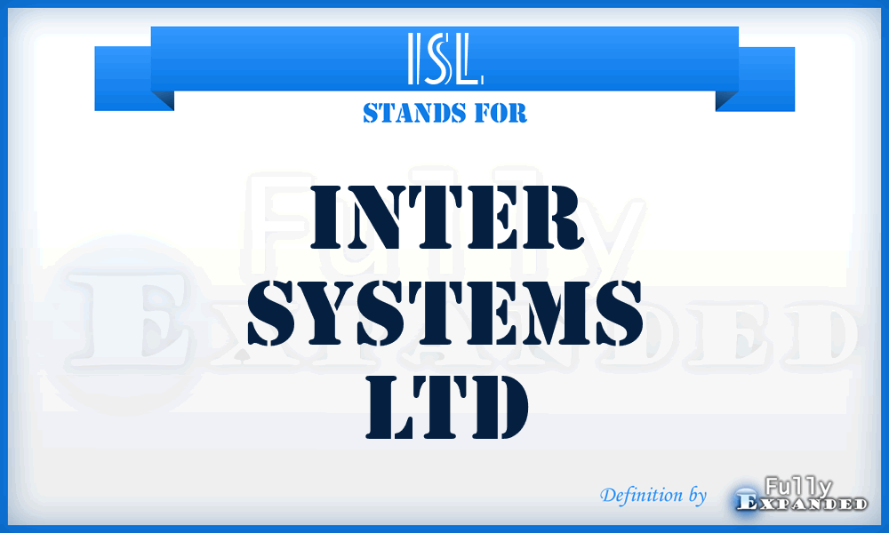 ISL - Inter Systems Ltd