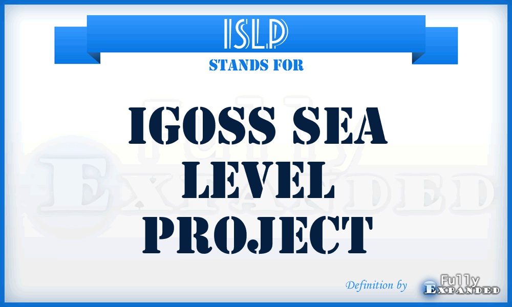 ISLP - IGOSS Sea Level Project