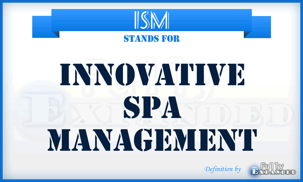 ISM - Innovative Spa Management