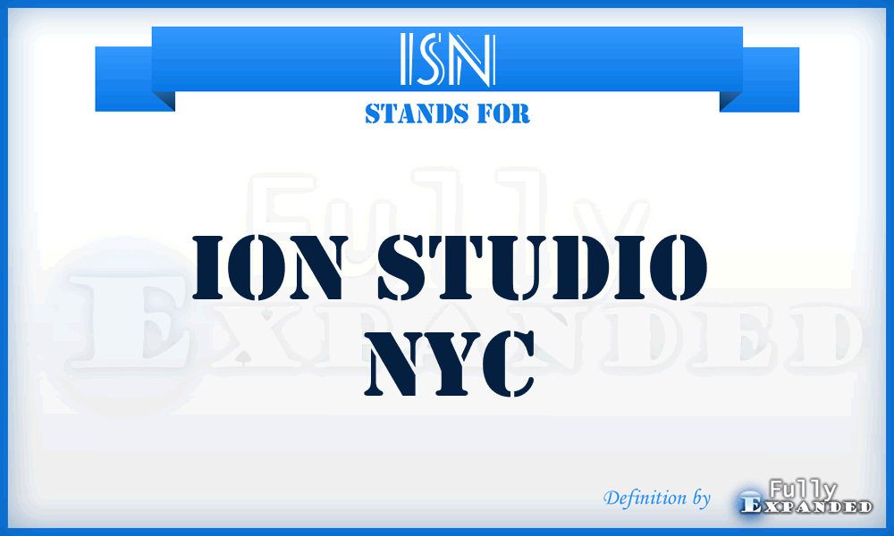 ISN - Ion Studio Nyc