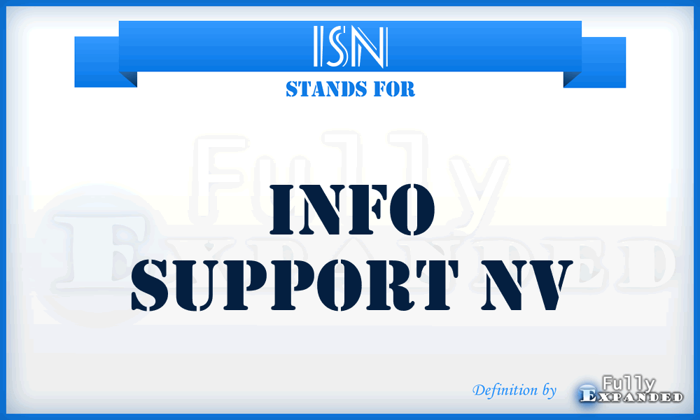 ISN - Info Support Nv