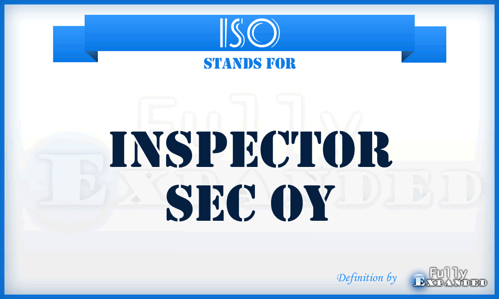 ISO - Inspector Sec Oy