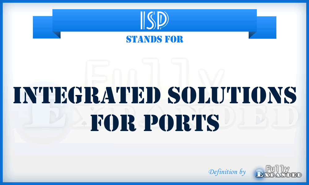 ISP - Integrated Solutions for Ports
