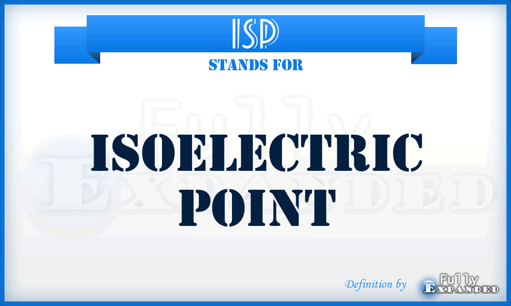 ISP - Isoelectric Point