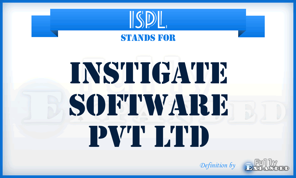 ISPL - Instigate Software Pvt Ltd