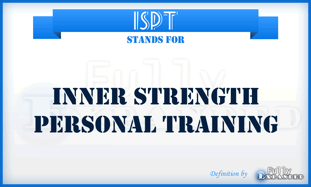 ISPT - Inner Strength Personal Training