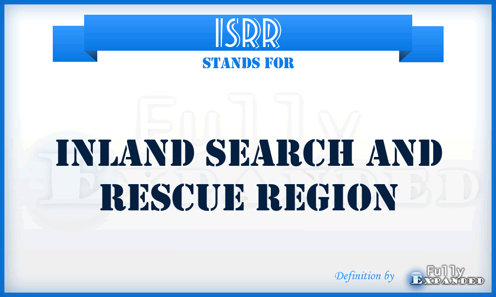 ISRR - Inland Search and Rescue Region