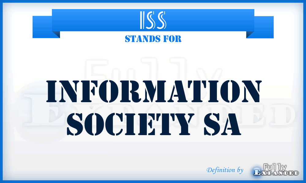 ISS - Information Society Sa