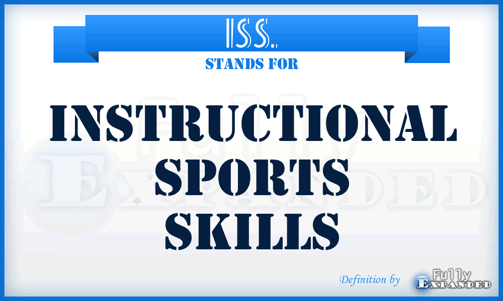ISS. - Instructional Sports Skills