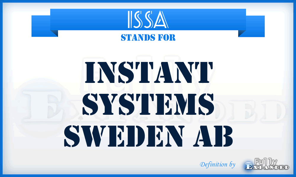 ISSA - Instant Systems Sweden Ab