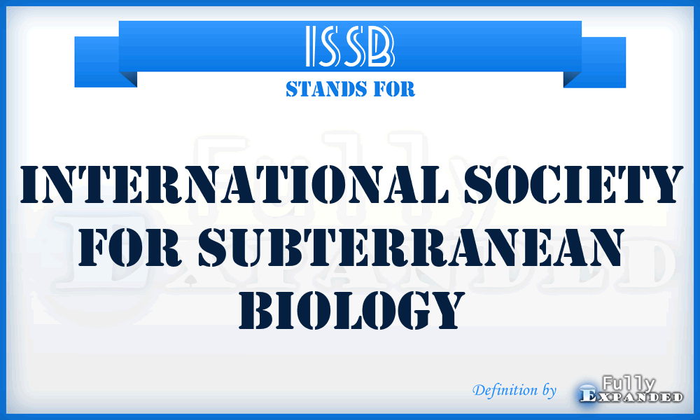 ISSB - International Society for Subterranean Biology