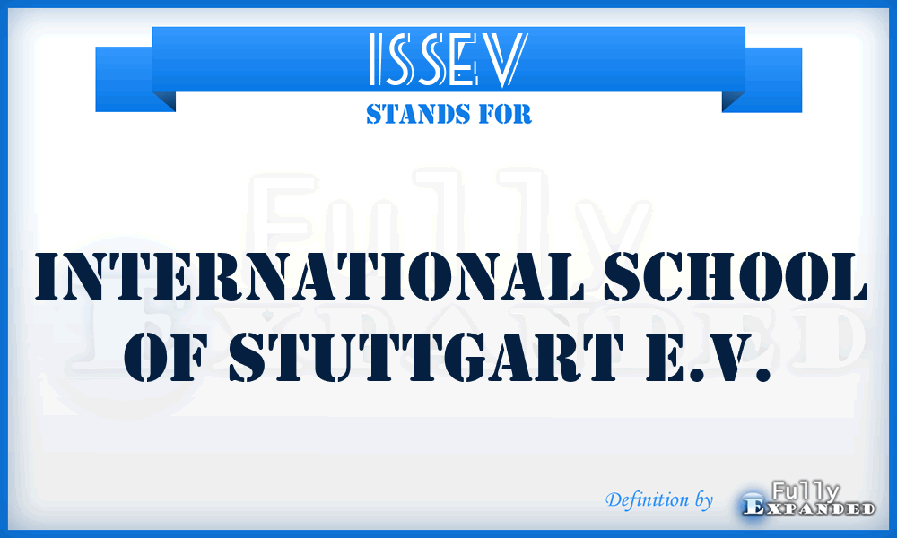 ISSEV - International School of Stuttgart E.V.