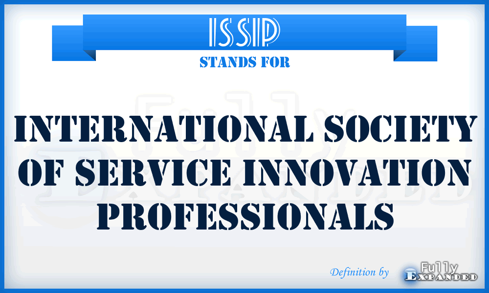 ISSIP - International Society of Service Innovation Professionals