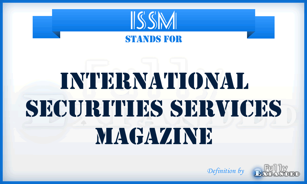 ISSM - International Securities Services Magazine